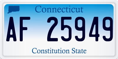 CT license plate AF25949