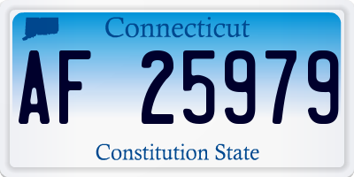 CT license plate AF25979