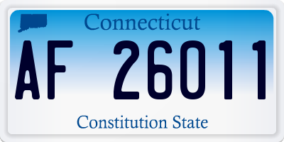 CT license plate AF26011