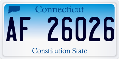 CT license plate AF26026