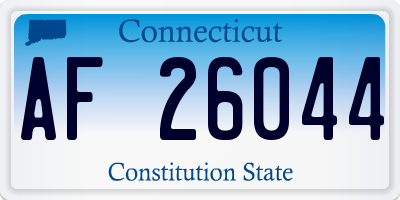 CT license plate AF26044