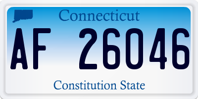 CT license plate AF26046