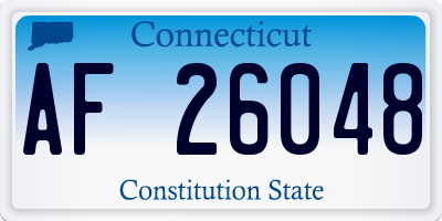 CT license plate AF26048