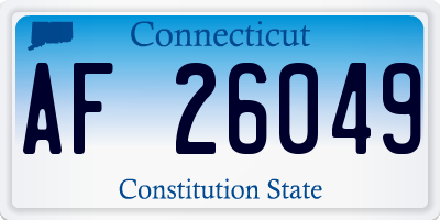 CT license plate AF26049