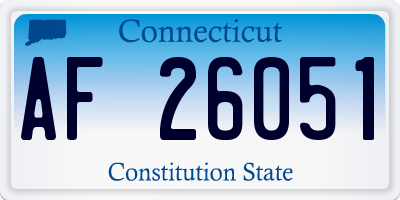 CT license plate AF26051
