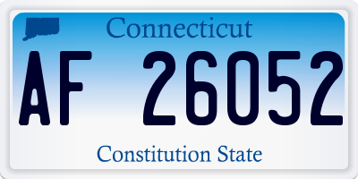 CT license plate AF26052