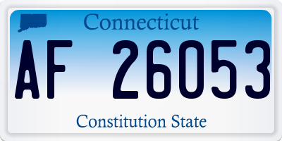 CT license plate AF26053