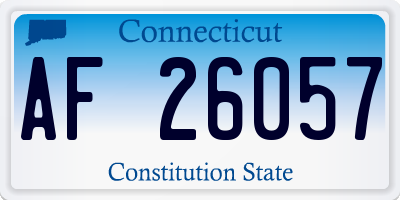 CT license plate AF26057