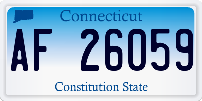 CT license plate AF26059