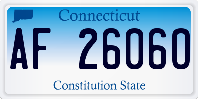 CT license plate AF26060