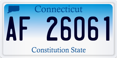 CT license plate AF26061