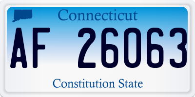 CT license plate AF26063