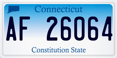 CT license plate AF26064