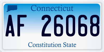 CT license plate AF26068