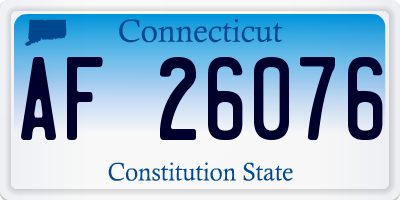 CT license plate AF26076
