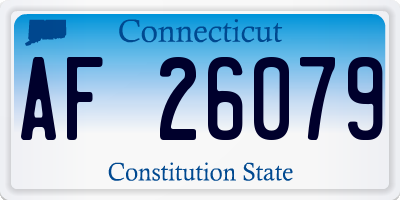 CT license plate AF26079
