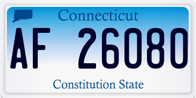 CT license plate AF26080