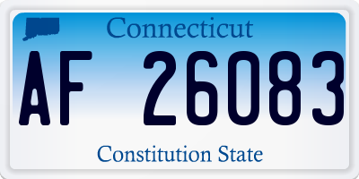 CT license plate AF26083
