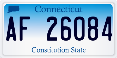 CT license plate AF26084