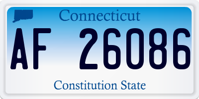 CT license plate AF26086