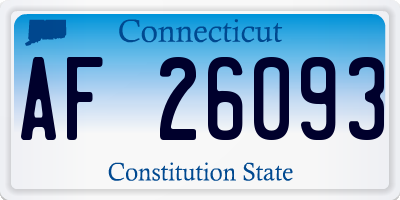 CT license plate AF26093
