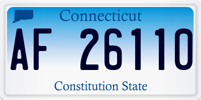 CT license plate AF26110