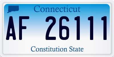 CT license plate AF26111