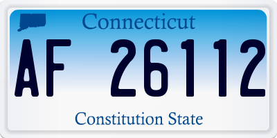 CT license plate AF26112