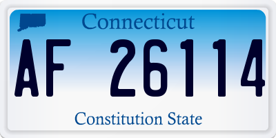CT license plate AF26114