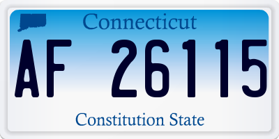 CT license plate AF26115