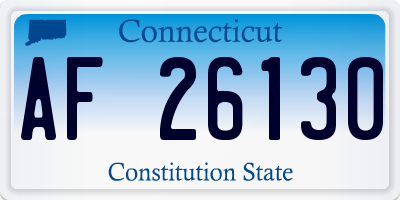 CT license plate AF26130