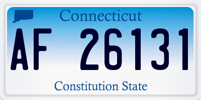CT license plate AF26131