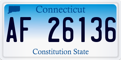 CT license plate AF26136