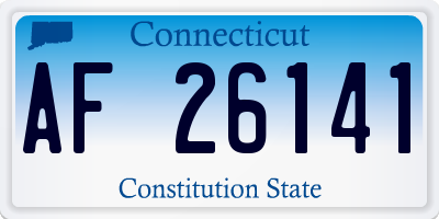 CT license plate AF26141