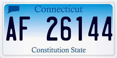 CT license plate AF26144