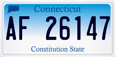 CT license plate AF26147