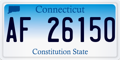 CT license plate AF26150