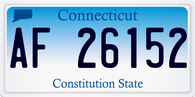 CT license plate AF26152