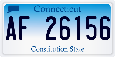 CT license plate AF26156