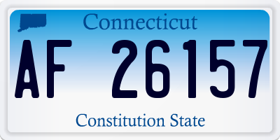 CT license plate AF26157