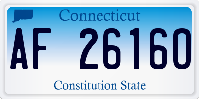 CT license plate AF26160