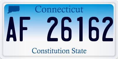 CT license plate AF26162