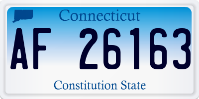 CT license plate AF26163