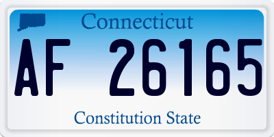 CT license plate AF26165