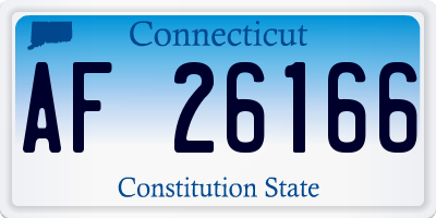 CT license plate AF26166