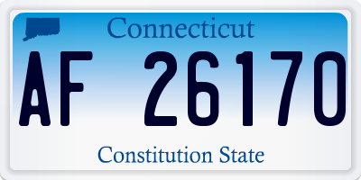 CT license plate AF26170