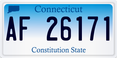CT license plate AF26171