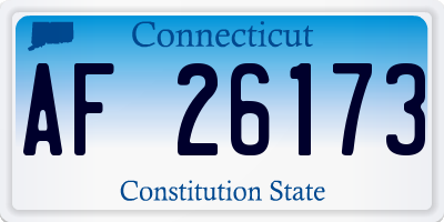 CT license plate AF26173