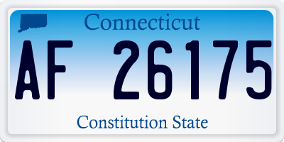 CT license plate AF26175