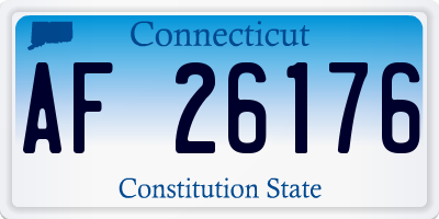 CT license plate AF26176